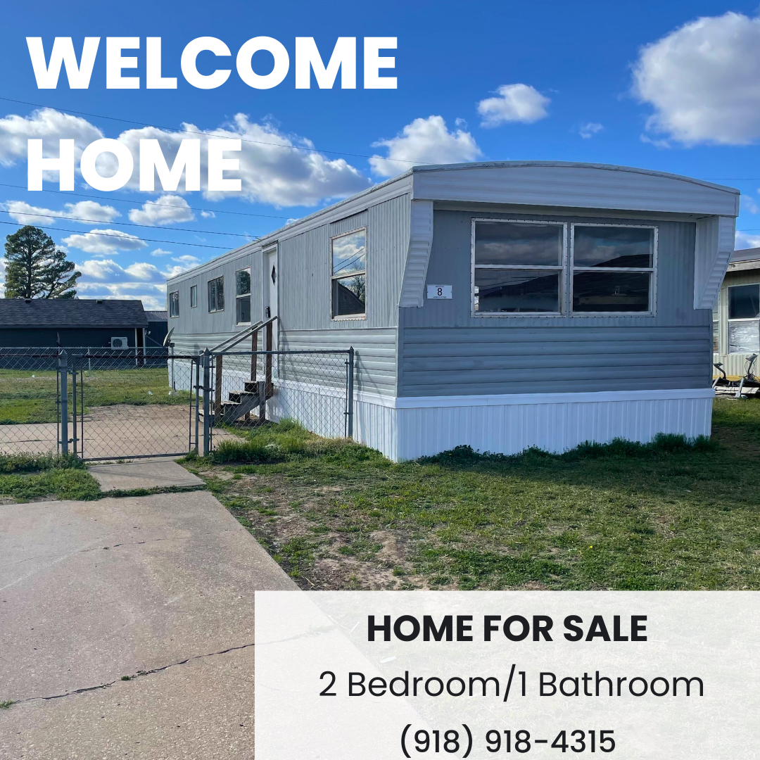 2 BE/1 BA Home for Sale | Lot #8 - single wide - in Bartlesville, OK - photo 1 of 7